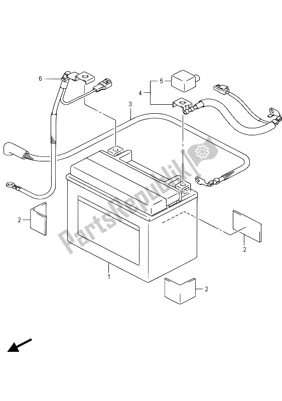 Tutte le parti per il Batteria (gsx1300ra E19) del Suzuki GSX 1300 RA Hayabusa 2015