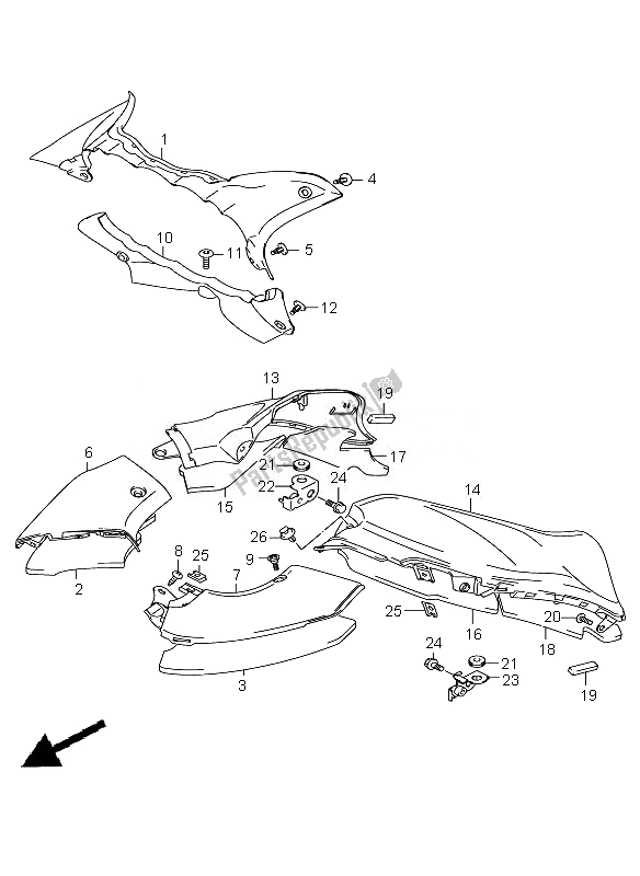 Todas las partes para Panel Medidor de Suzuki GSX 1300R Hayabusa 2010