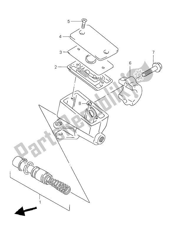 Todas las partes para Cilindro Maestro Delantero de Suzuki GSX 750F 2001