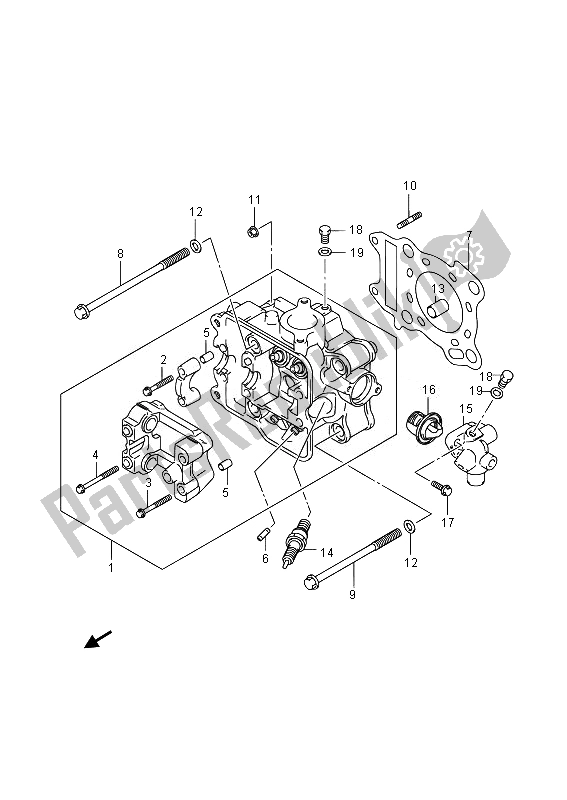 Todas las partes para Cabeza De Cilindro de Suzuki UH 125A Burgman 2014