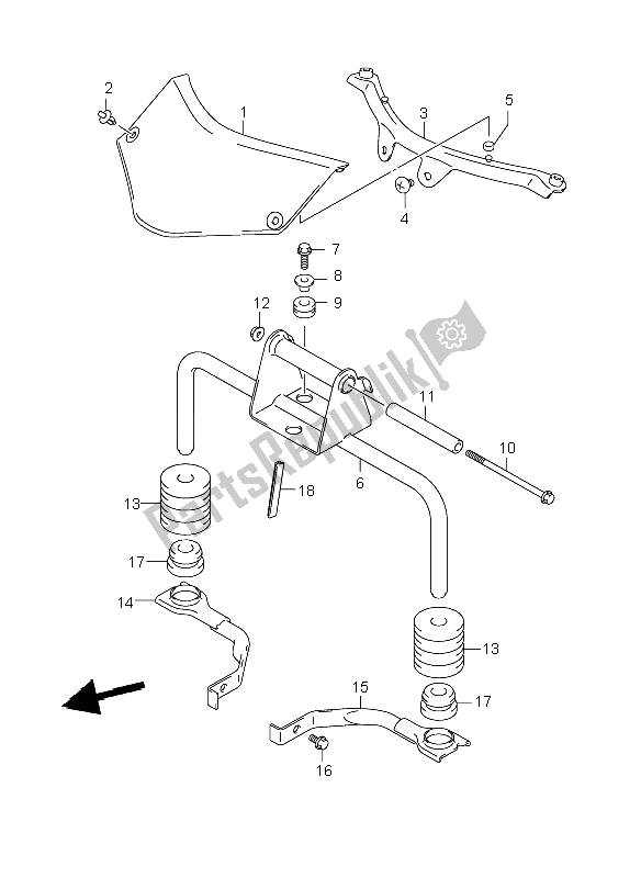 Todas las partes para Soporte Delantero de Suzuki DL 650A V Strom 2008