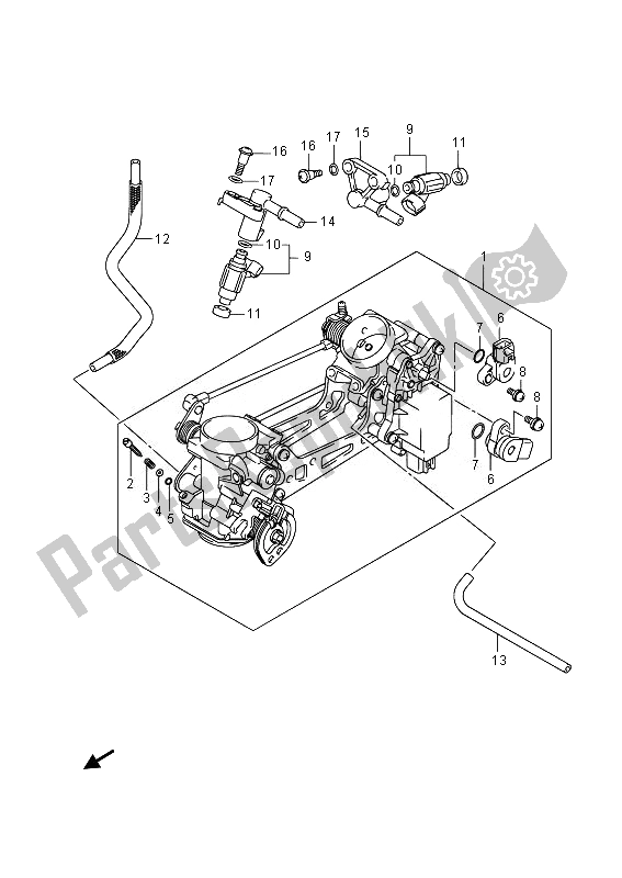 Todas las partes para Cuerpo Del Acelerador de Suzuki DL 650A V Strom 2014