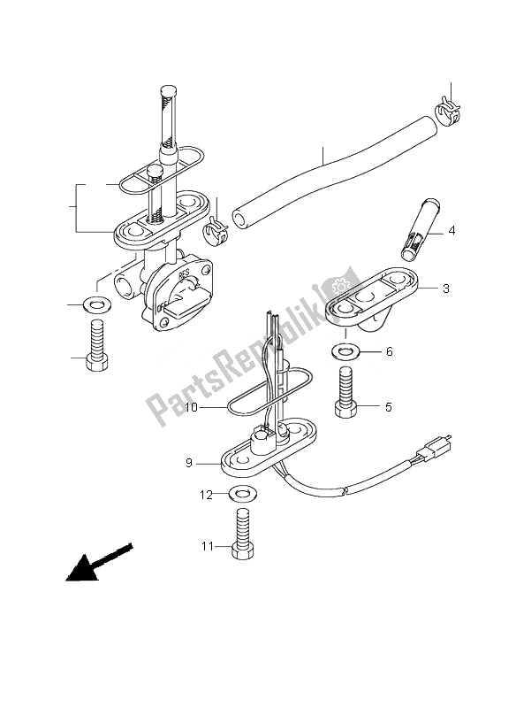 Alle onderdelen voor de Brandstofkraan van de Suzuki RV 125 Vanvan 2007