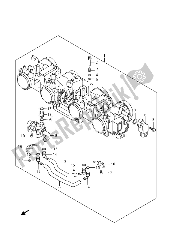 Todas las partes para Cuerpo Del Acelerador de Suzuki GSF 1250 SA Bandit 2014