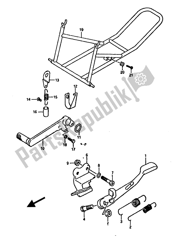 Tutte le parti per il In Piedi del Suzuki GSX R 1100 1989