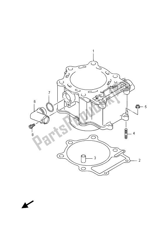 All parts for the Cylinder of the Suzuki LT A 750 Xpvzv Kingquad AXI 4X4 2015