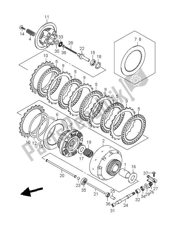 Toutes les pièces pour le Embrayage du Suzuki VZR 1800 RZ M Intruder 2007