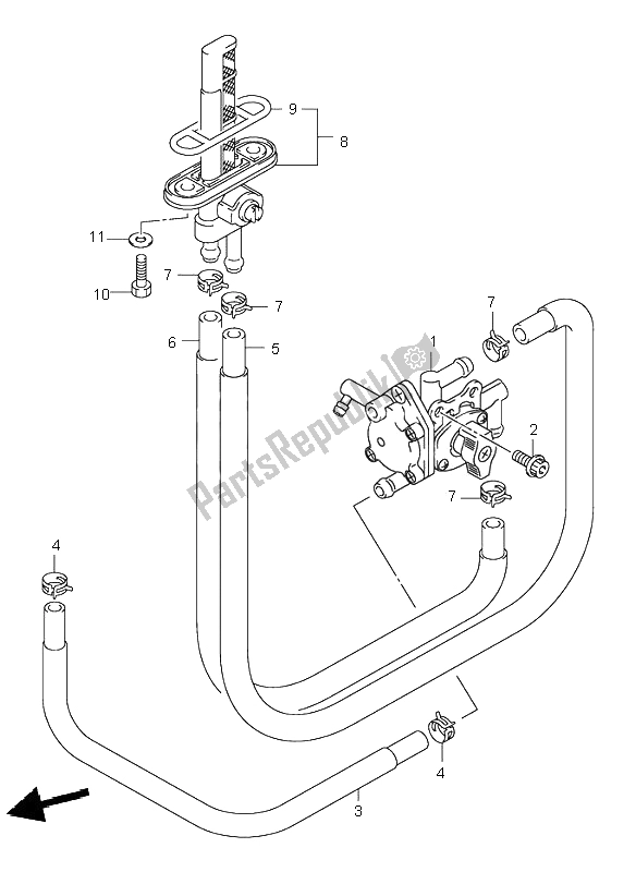 Toutes les pièces pour le Robinet De Carburant du Suzuki GS 500 2002