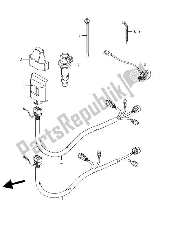 Tutte le parti per il Elettrico del Suzuki RM Z 250 2007