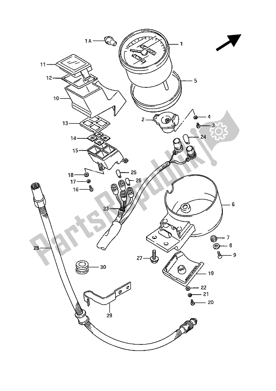 Todas las partes para Velocímetro de Suzuki VS 1400 Glpf Intruder 1992