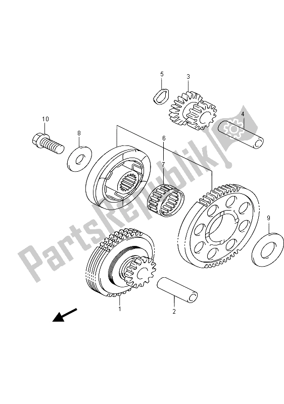 Toutes les pièces pour le Embrayage De Démarrage du Suzuki GSX 1300 RA Hayabusa 2015