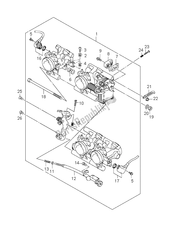 Todas las partes para Cuerpo Del Acelerador de Suzuki GSX 1400 2003