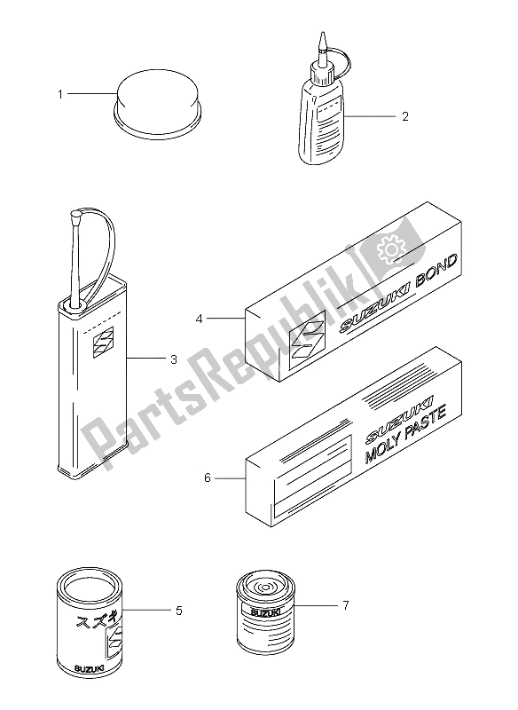 All parts for the Optional of the Suzuki TL 1000R 2001