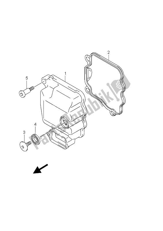 All parts for the Cylinder Head Cover of the Suzuki UH 200 Burgman 2009