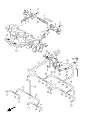 mangueira e junta do corpo do acelerador (gsx-r1000 e14)