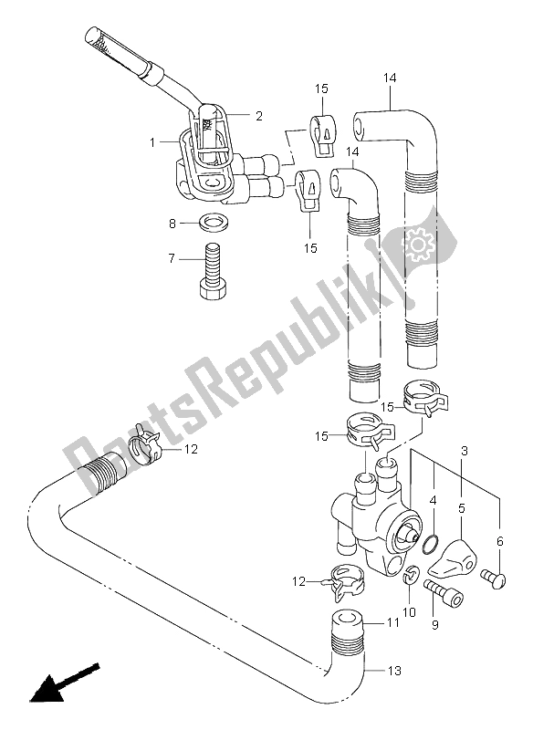 All parts for the Fuel Cock of the Suzuki VZ 800 Marauder 2003