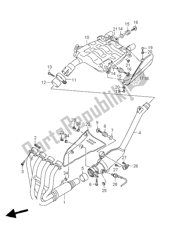 Tutte le parti per il Silenziatore del Suzuki GSR 600 2006