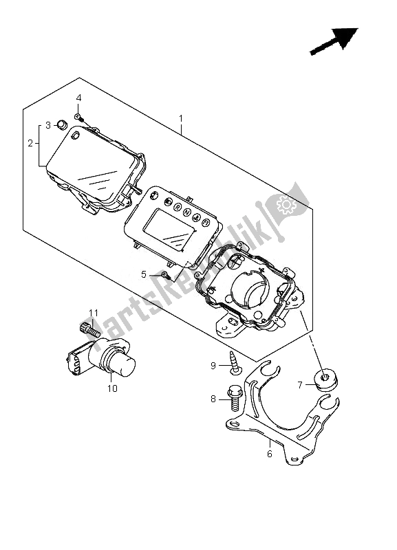 Tutte le parti per il Tachimetro del Suzuki LT A 400 Kingquad 4X2 2010