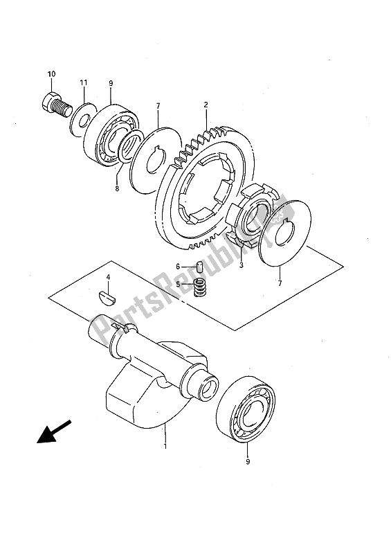 Toutes les pièces pour le équilibreur De Manivelle du Suzuki LS 650P Savage 1994