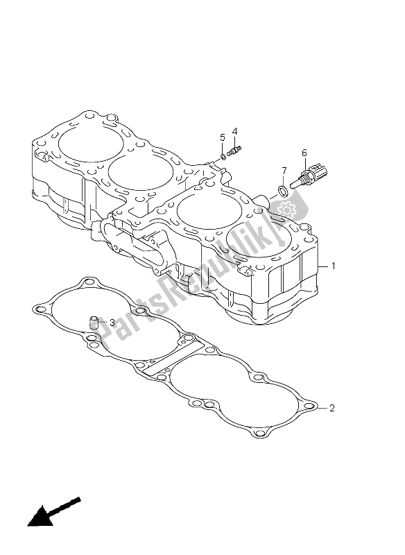 Alle onderdelen voor de Cilinder van de Suzuki GSX 650 FA 2011