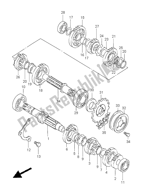 All parts for the Transmission of the Suzuki XF 650 Freewind 1999