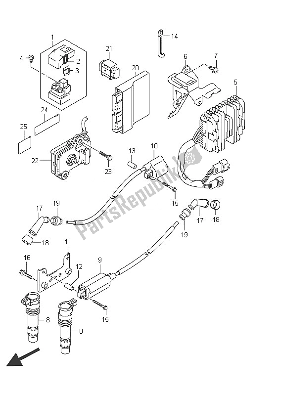 Todas las partes para Eléctrico (vlr1800 E2) de Suzuki C 1800R VLR 1800 Intruder 2011