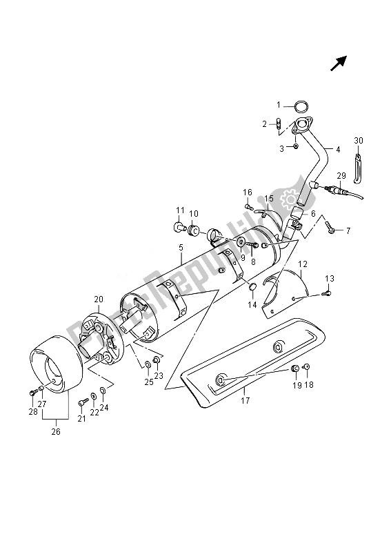 Tutte le parti per il Silenziatore del Suzuki UH 200A Burgman 2014