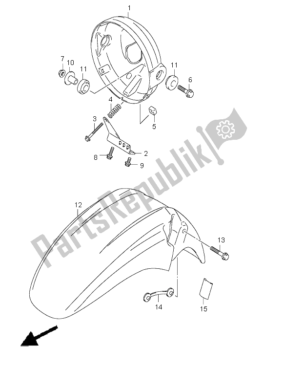 Tutte le parti per il Alloggiamento Del Proiettore del Suzuki GSX 1400 2002