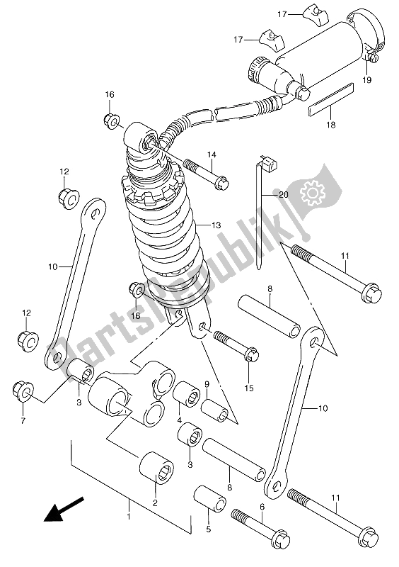 Tutte le parti per il Leva Del Cuscino del Suzuki RGV 250 1991