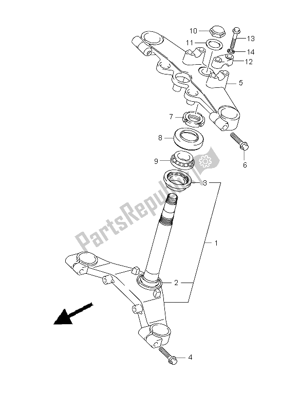 Toutes les pièces pour le Potence De Direction du Suzuki RV 125 Vanvan 2009