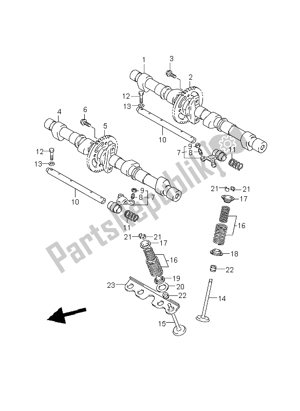 All parts for the Valve of the Suzuki GSF 1200 Nsnasa Bandit 2006