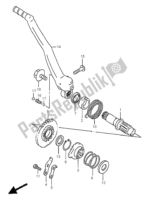Wszystkie części do Kick Starter Suzuki RM 250 2000