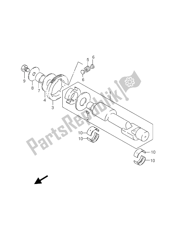 Toutes les pièces pour le équilibreur De Vilebrequin du Suzuki GS 500 EF 2004