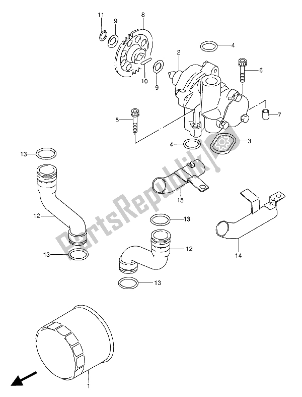 Toutes les pièces pour le La Pompe à Huile du Suzuki GSX 600 FUU2 1988