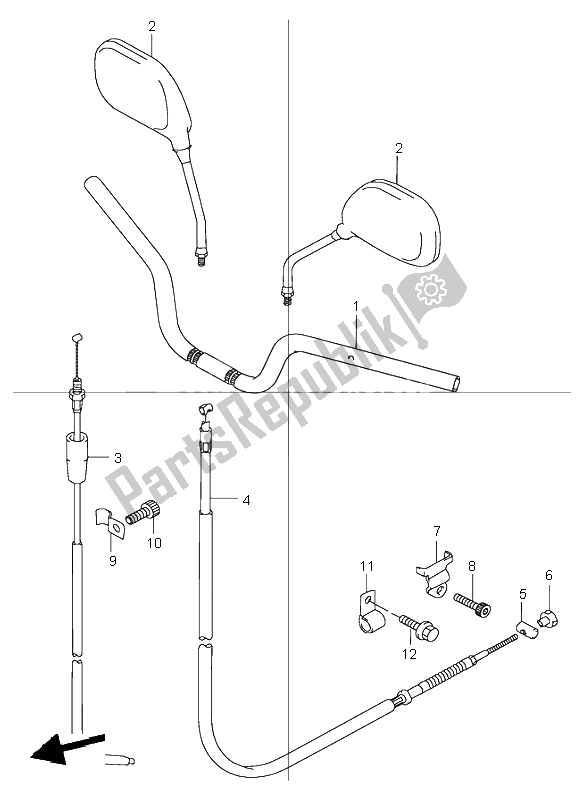 All parts for the Handlebar of the Suzuki TR 50S Street Magic 1998