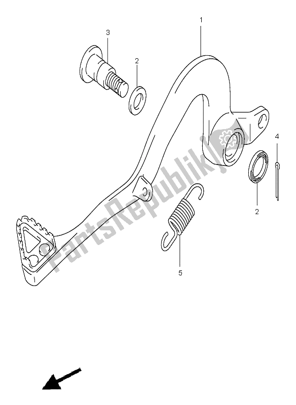 Tutte le parti per il Freno Posteriore del Suzuki RM 125 2001