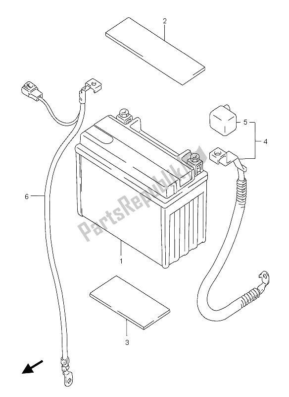 Tutte le parti per il Batteria del Suzuki GSX 750F 2004