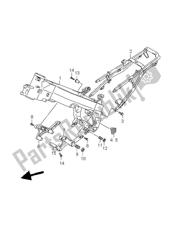 Toutes les pièces pour le Cadre du Suzuki DL 1000 V Strom 2008