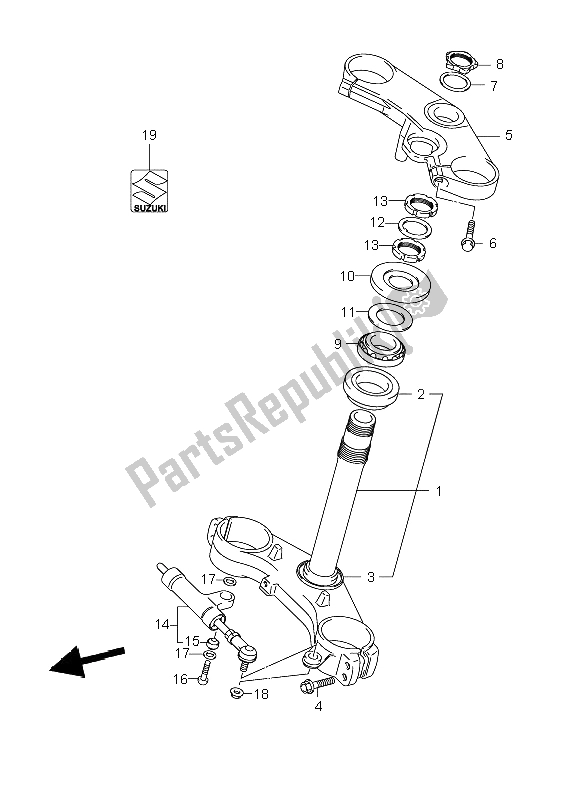 Toutes les pièces pour le Potence De Direction du Suzuki GSX R 600 2006