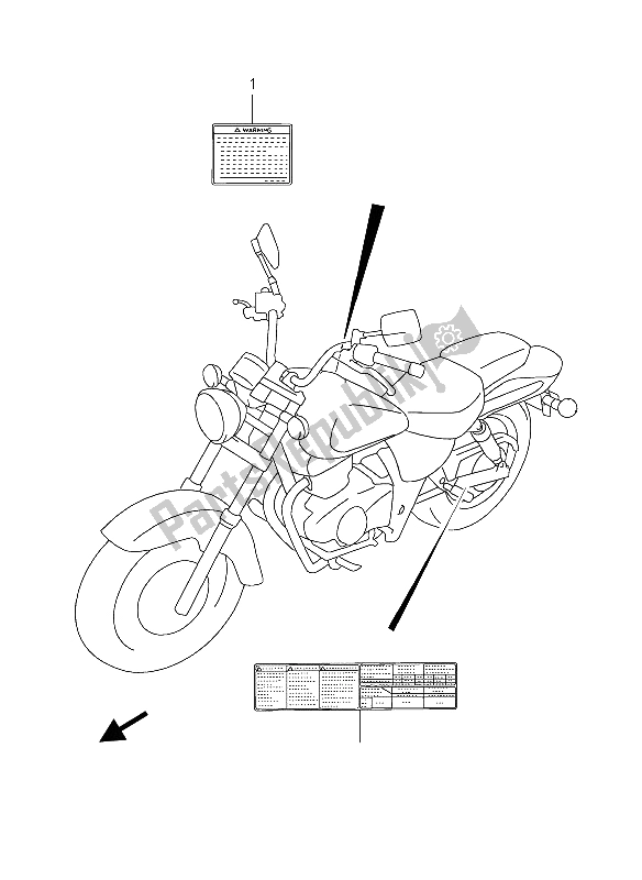 All parts for the Label of the Suzuki GZ 125 Marauder 2004