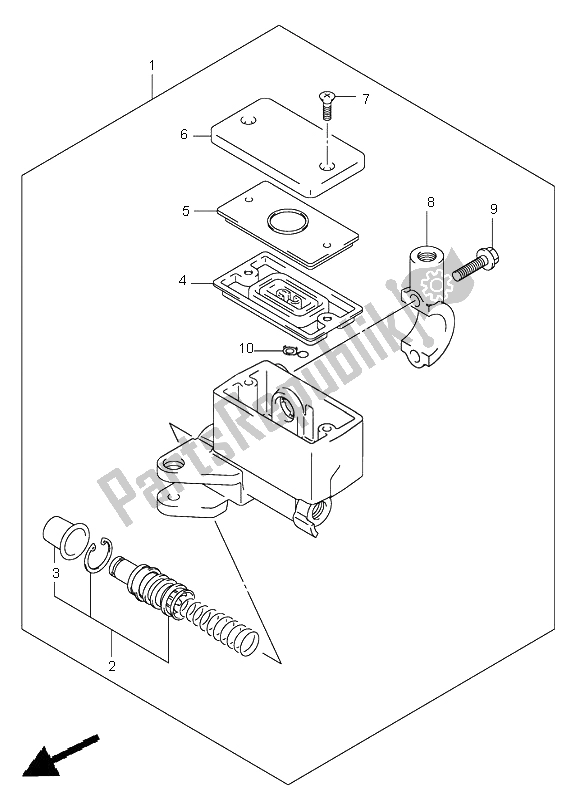 Toutes les pièces pour le Maître-cylindre Avant (sv650-u) du Suzuki SV 650 NS 2006