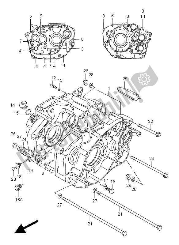 Todas las partes para Caja Del Cigüeñal de Suzuki LS 650 Savage 1999