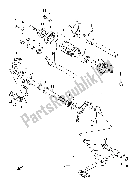 Tutte le parti per il Cambio Di Marcia del Suzuki DL 650A V Strom 2014