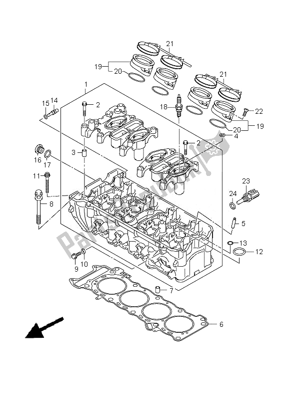 Todas las partes para Cabeza De Cilindro de Suzuki GSX R 750 2010