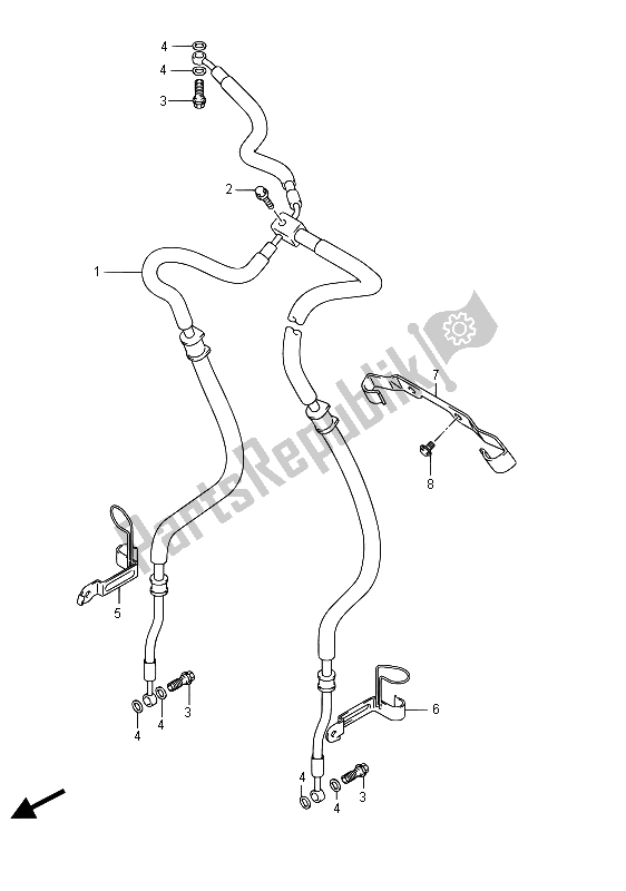 Todas las partes para Manguera Del Freno Delantero (vzr1800 E19) de Suzuki VZR 1800 BZ M Intruder 2015