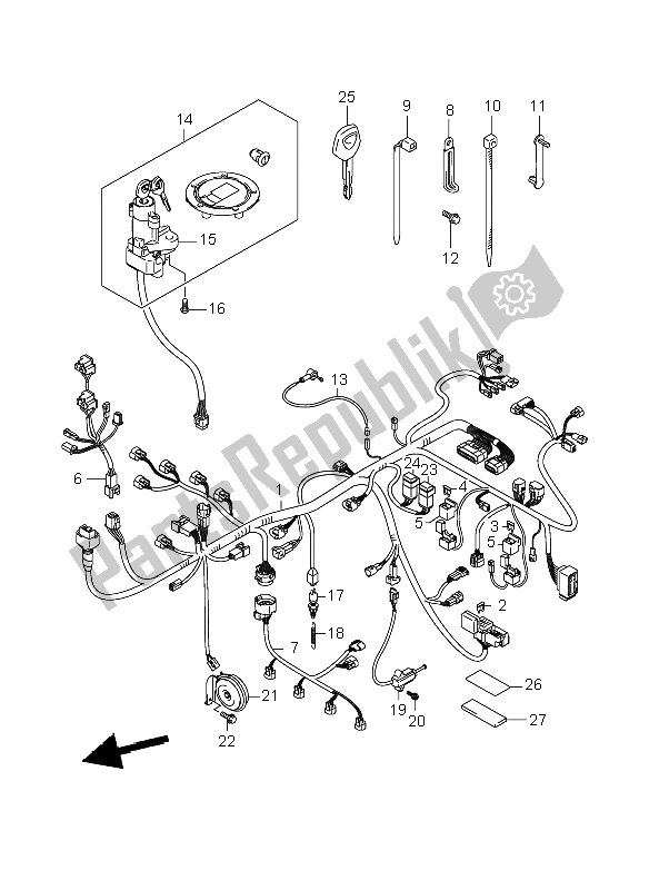 Toutes les pièces pour le Faisceau De Câbles (gsf650sa-sua) du Suzuki GSF 650 Nsnasa Bandit 2008