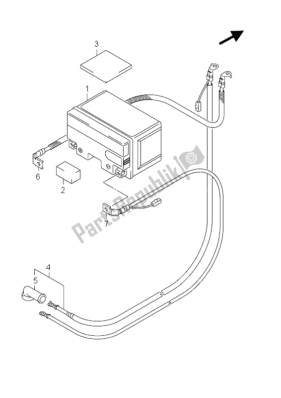 Tutte le parti per il Batteria (an400 E02) del Suzuki Burgman AN 400 AZA 2012