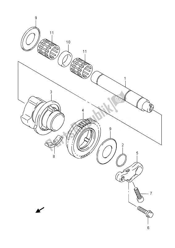 Todas las partes para Equilibrador De Manivela de Suzuki GSF 1250 SA Bandit 2014