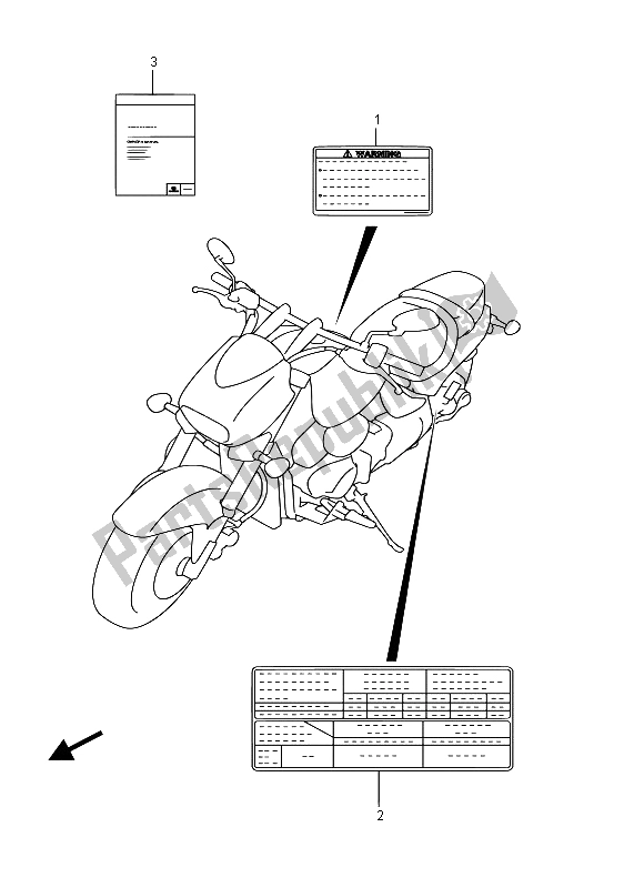 Alle onderdelen voor de Label (vz800 E02) van de Suzuki VZ 800 Intruder 2015