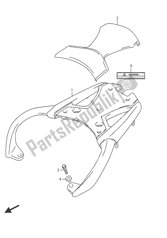 All parts for the Carrier (dl650aue) of the Suzuki DL 650 AXT V Strom 2016